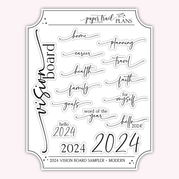 2024 Vision Board Script Sampler - Modern