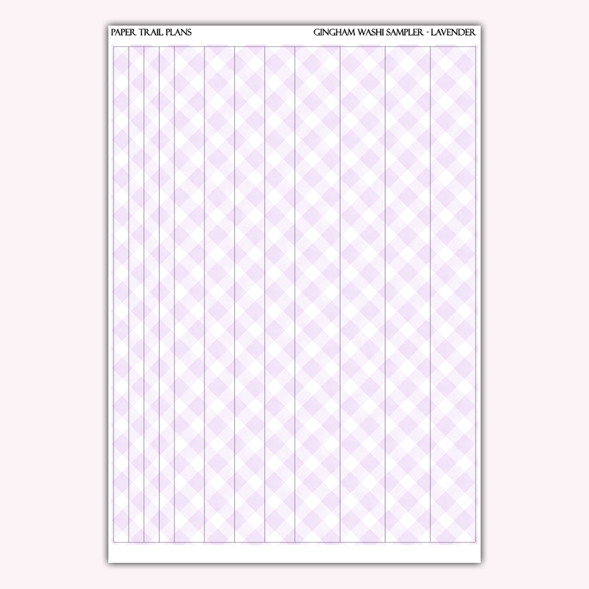 Gingham Washi Samplers *NEW WASHI PAPER OPTION!*