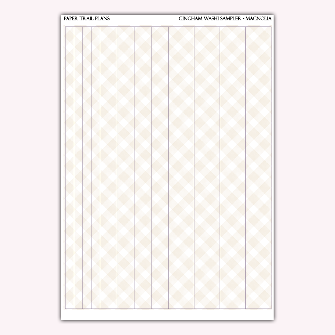 Gingham Washi Samplers *NEW WASHI PAPER OPTION!*