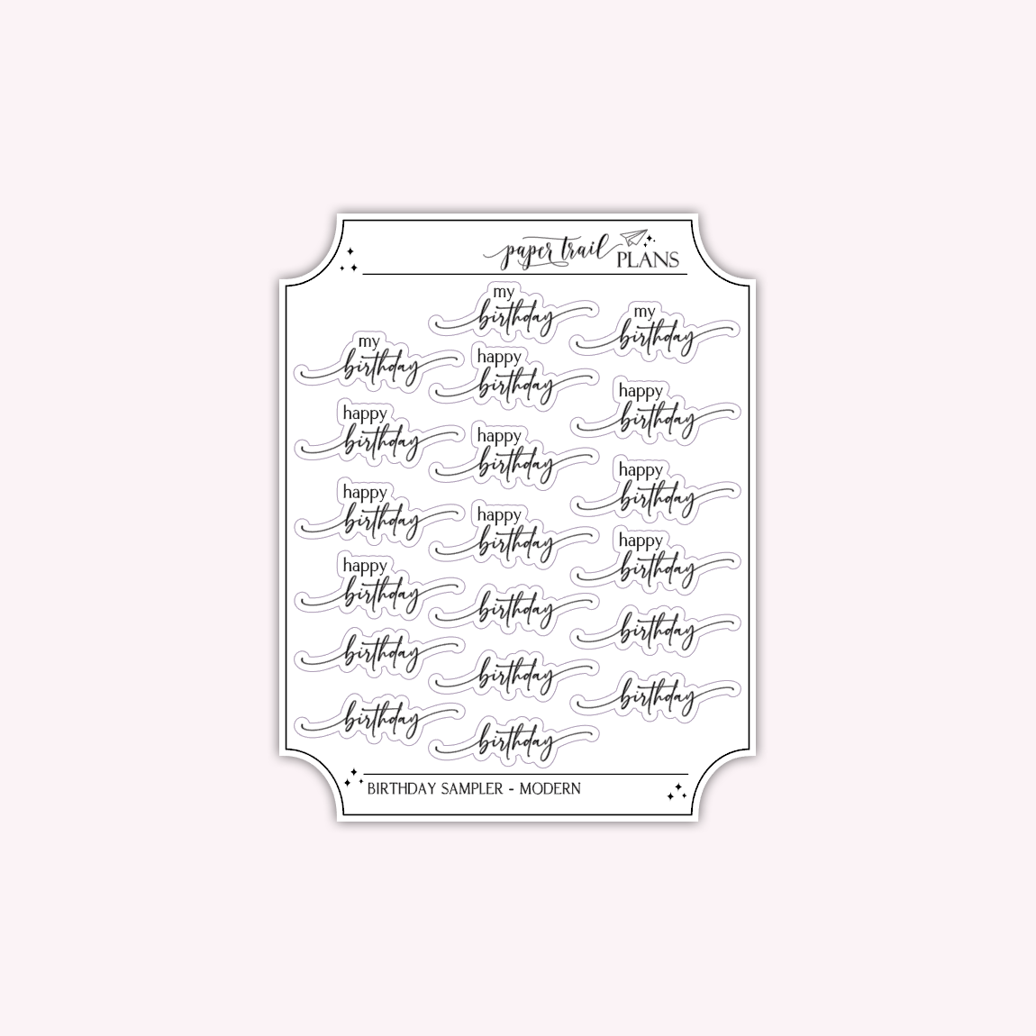 Birthday Sampler - Modern