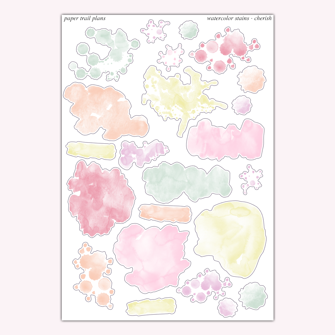 Cherish - Watercolor Stains