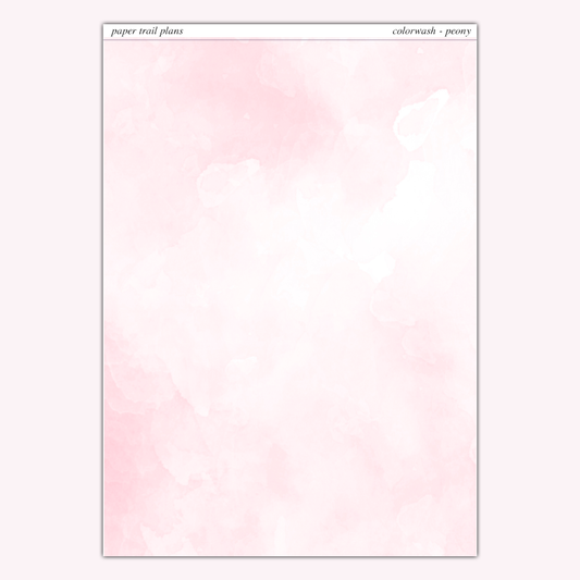 Full Sheet Colorwashes - Spring Palette