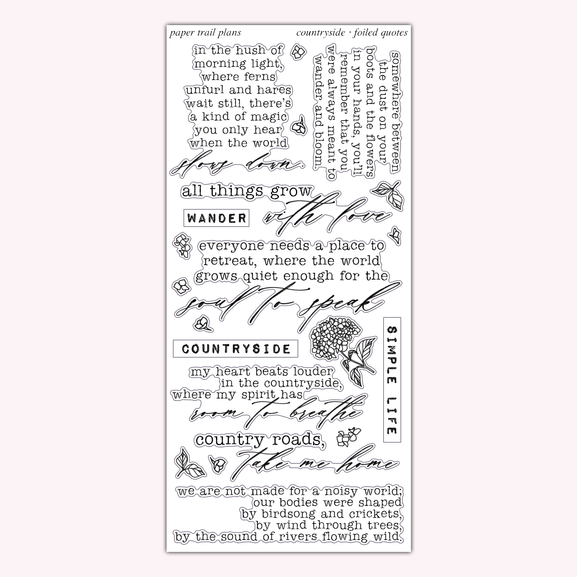 Countryside - Foiled Quotes