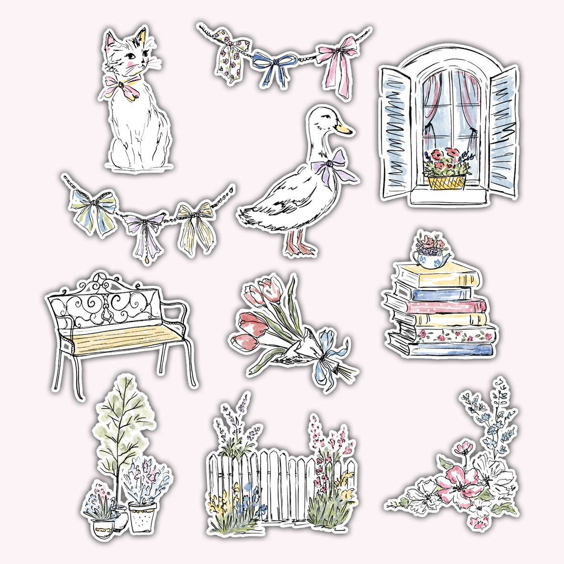 Countryside Die Cut Sticker Set