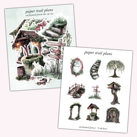 Enchanted Forest Die Cut Sticker Set