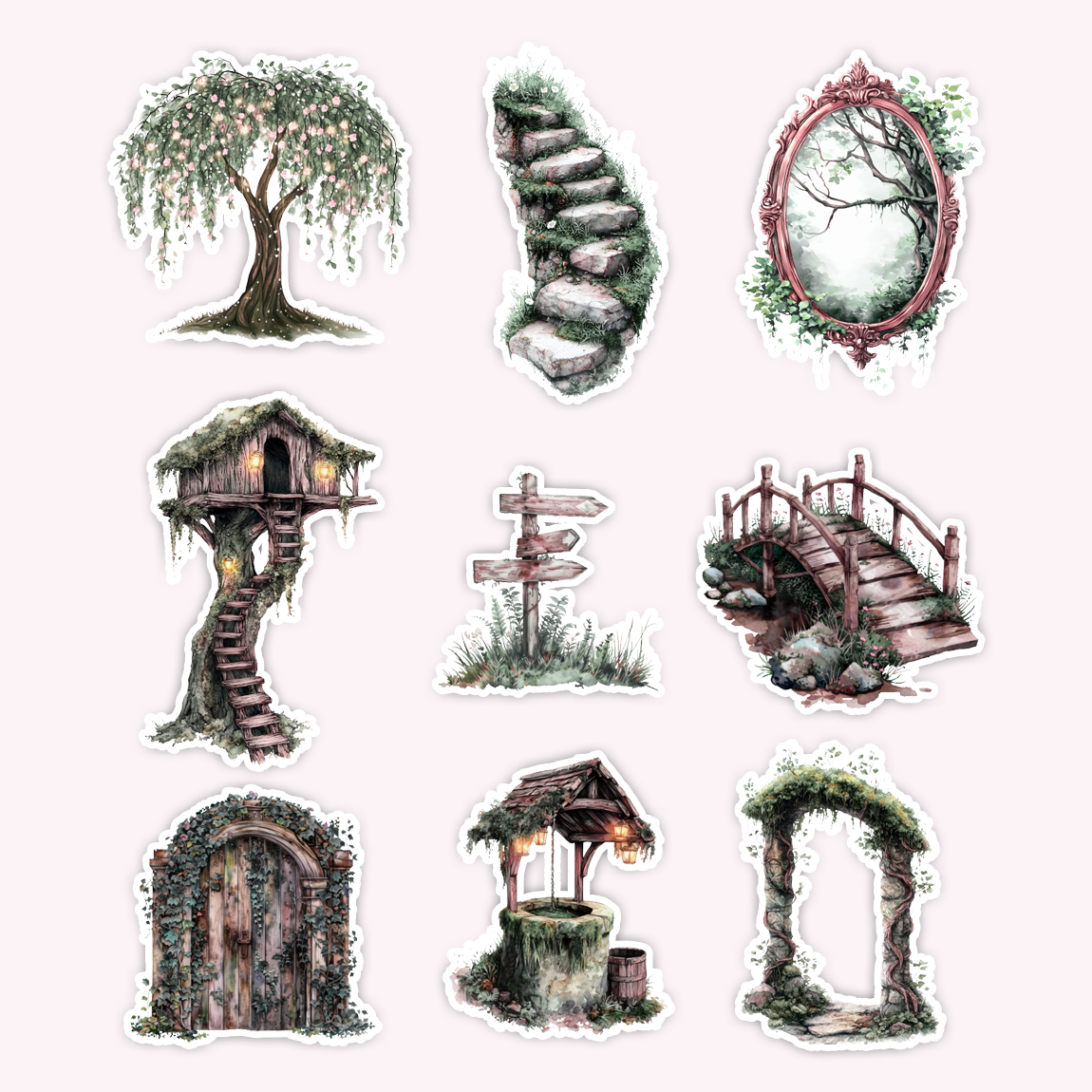 Enchanted Forest Die Cut Sticker Set