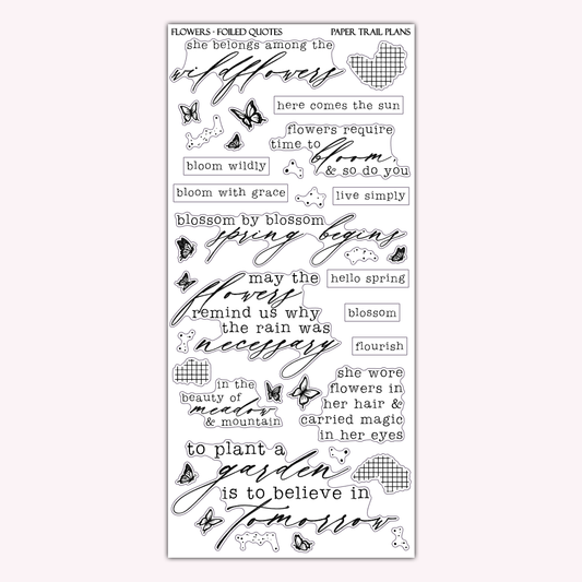 Flowers Foiled Quotes