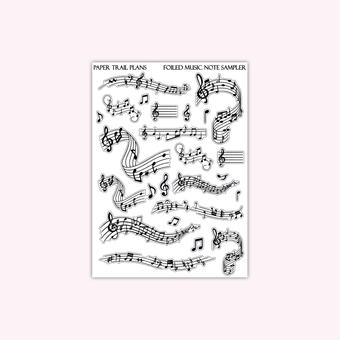 Foiled Music Note Sampler
