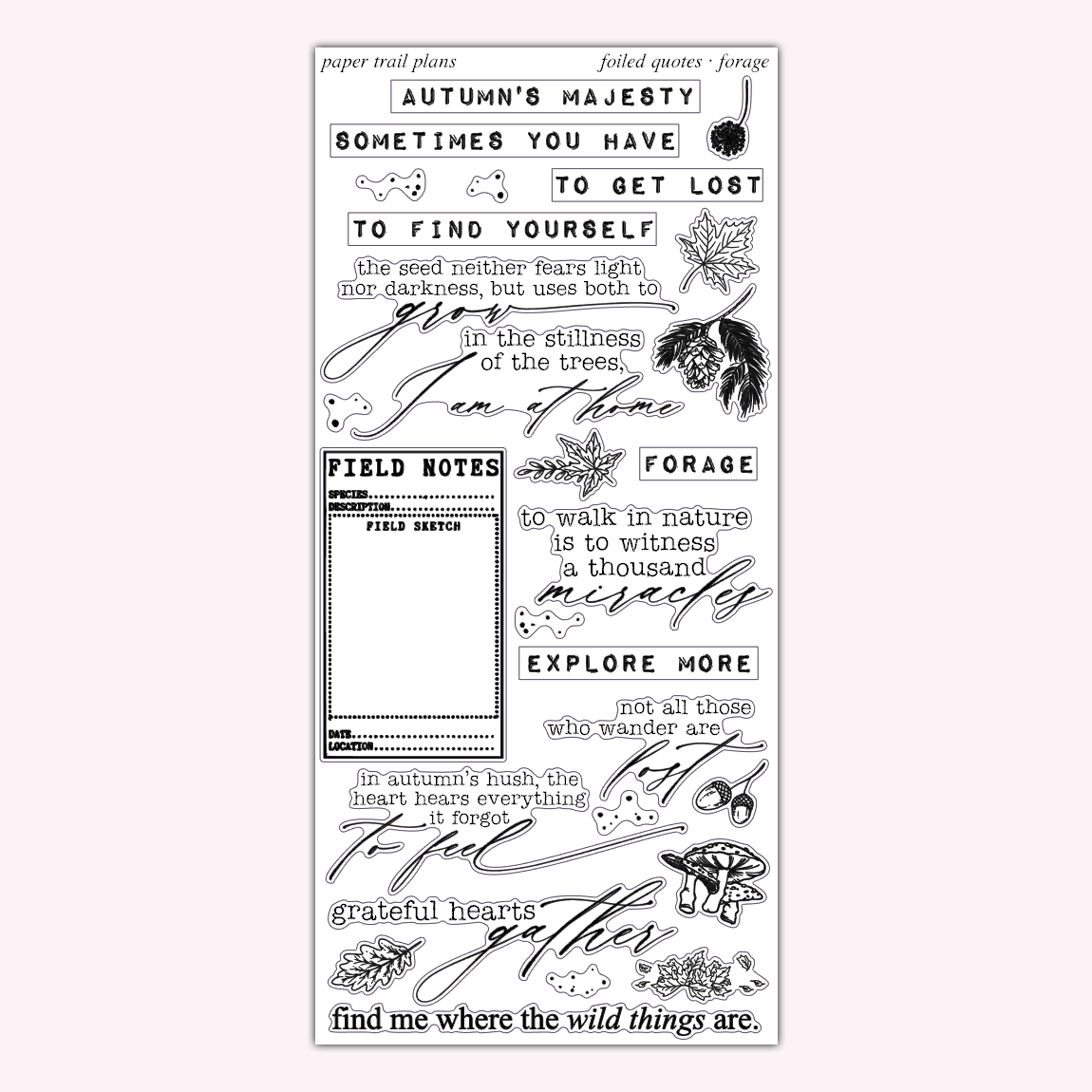 Forage - Foiled Quotes