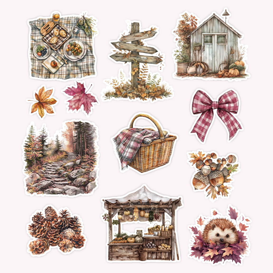 Gather Die Cut Sticker Set