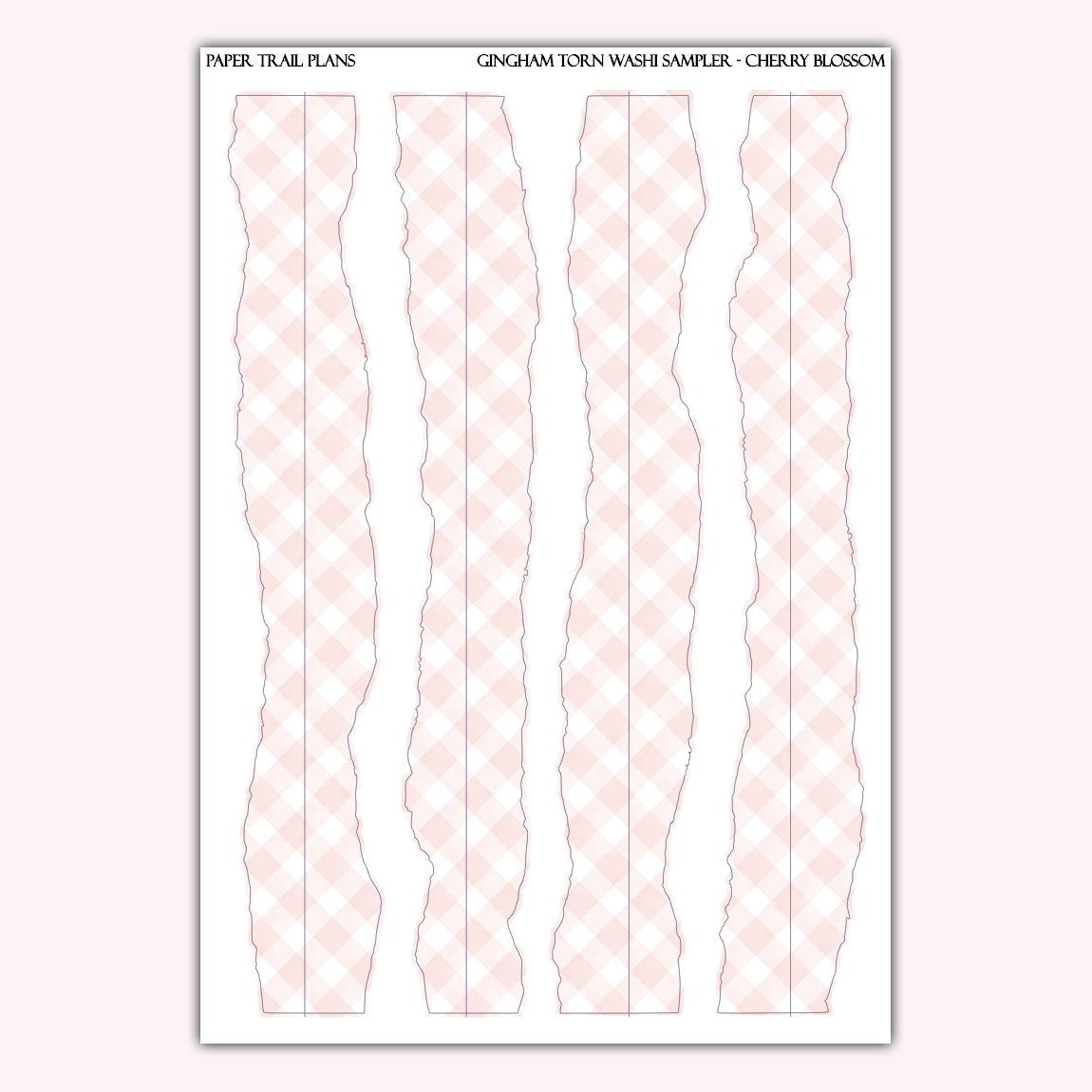 Gingham Torn Washi Samplers *NEW WASHI PAPER OPTION!*