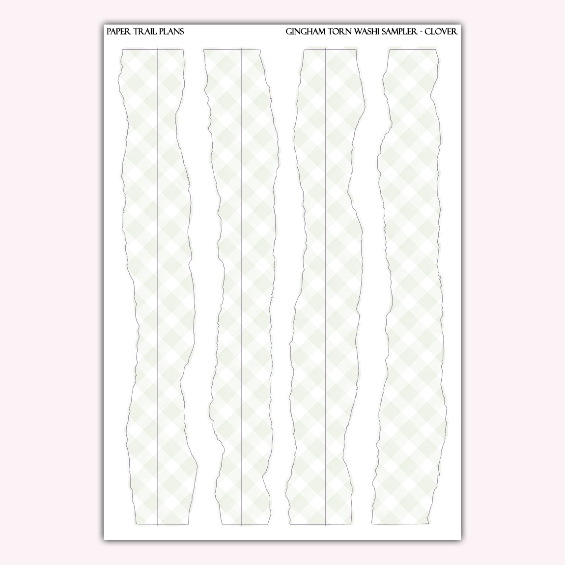 Gingham Torn Washi Samplers *NEW WASHI PAPER OPTION!*