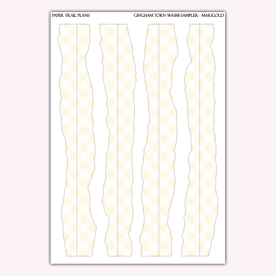Gingham Torn Washi Samplers *NEW WASHI PAPER OPTION!*