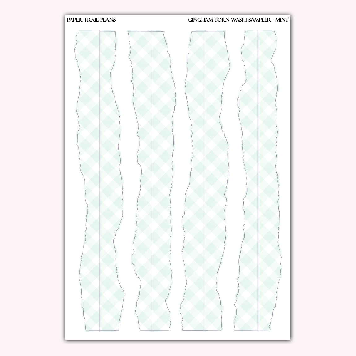 Gingham Torn Washi Samplers *NEW WASHI PAPER OPTION!*