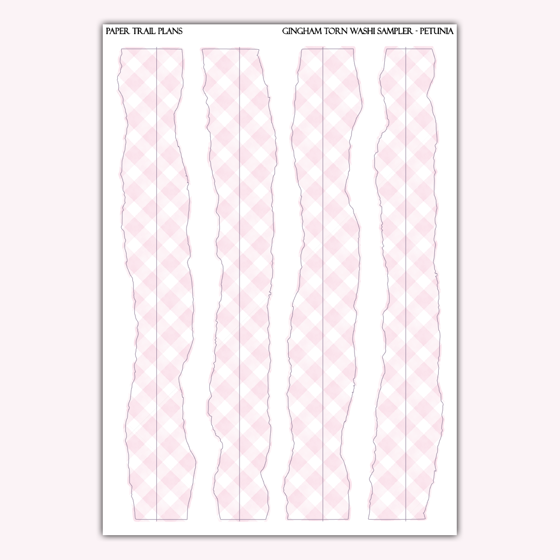 Gingham Torn Washi Samplers *NEW WASHI PAPER OPTION!*