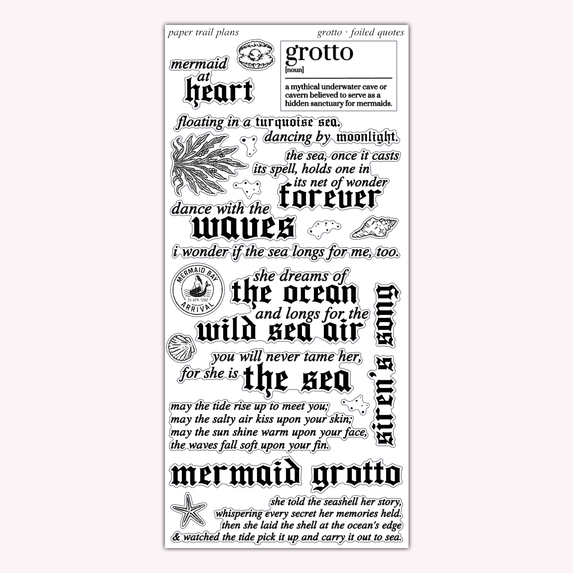 Grotto - Foiled Quotes
