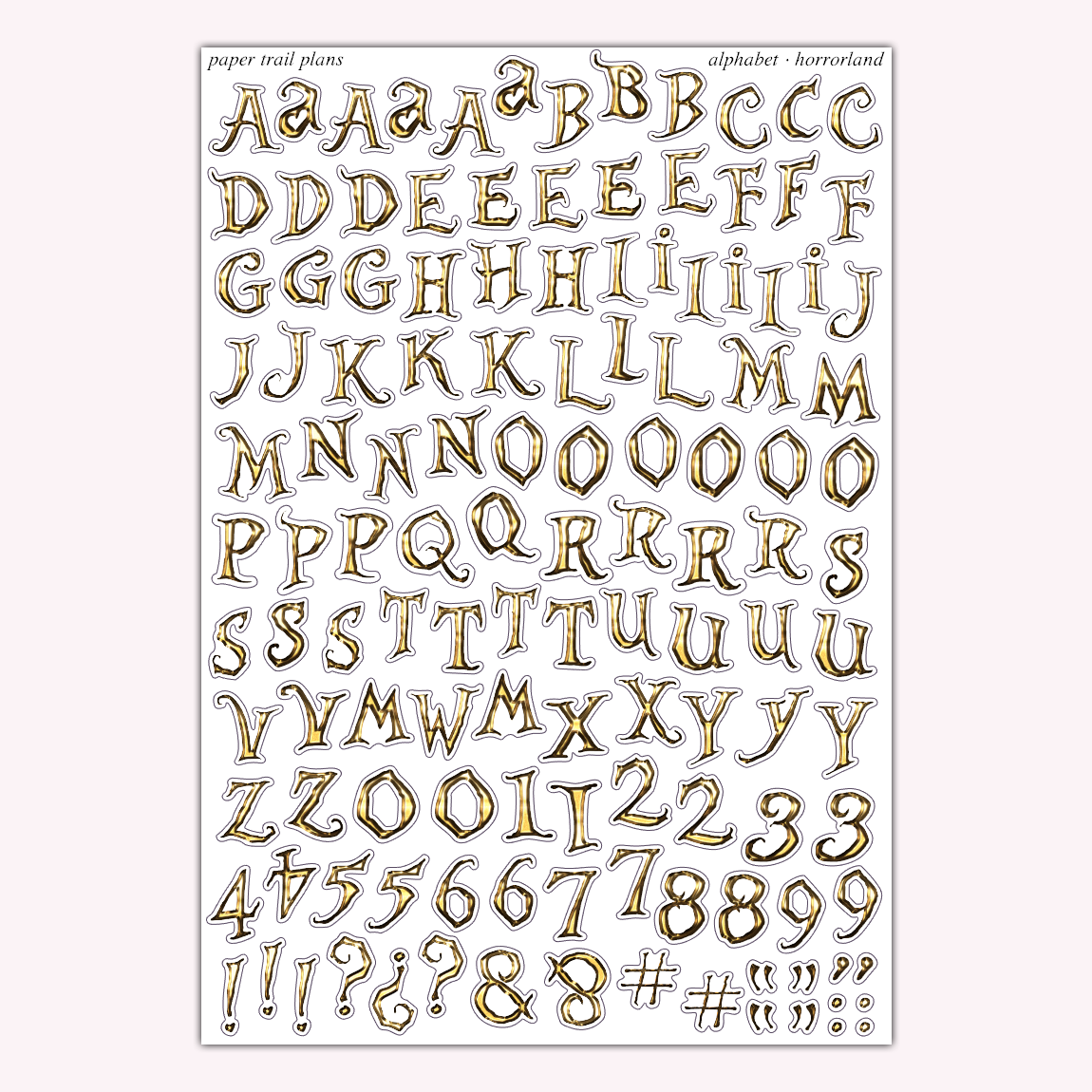 Horrorland - Alphabet