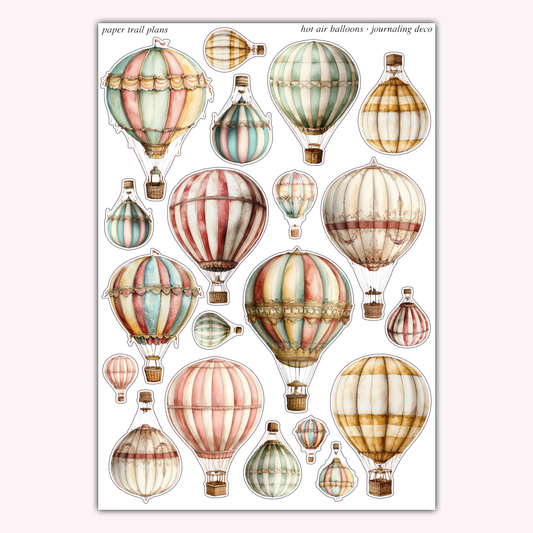 Journaling Deco - Hot Air Balloons
