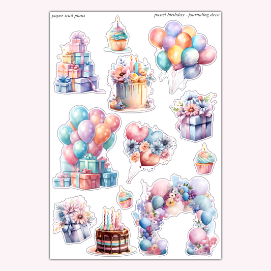 Journaling Deco - Pastel Birthday