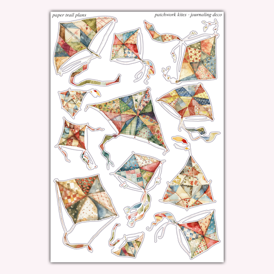 Journaling Deco - Patchwork Kites