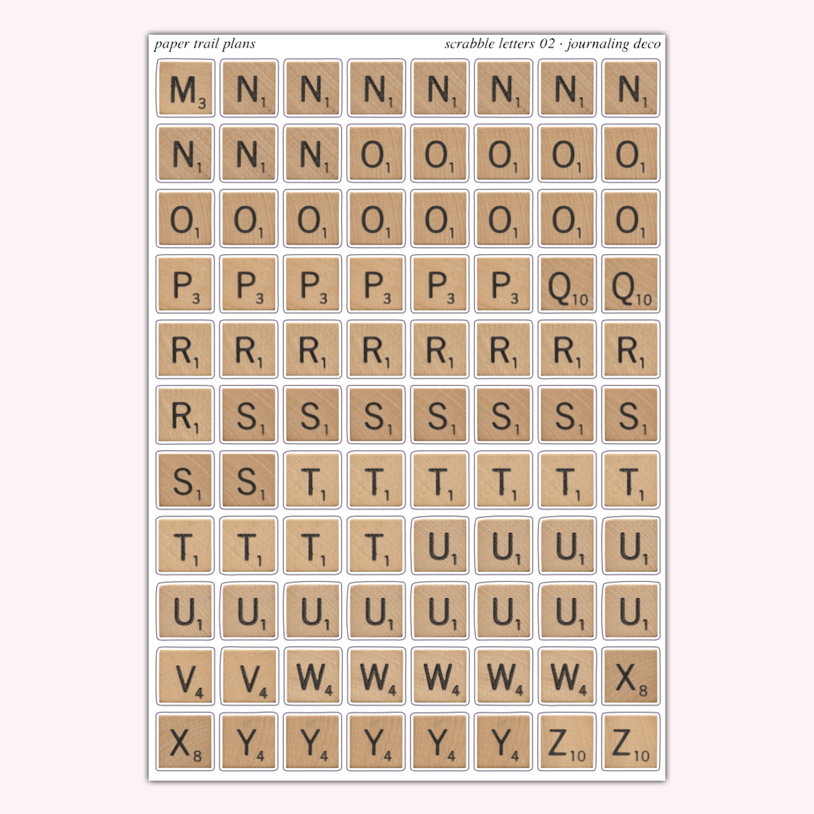 Journaling Deco - Scrabble Letters