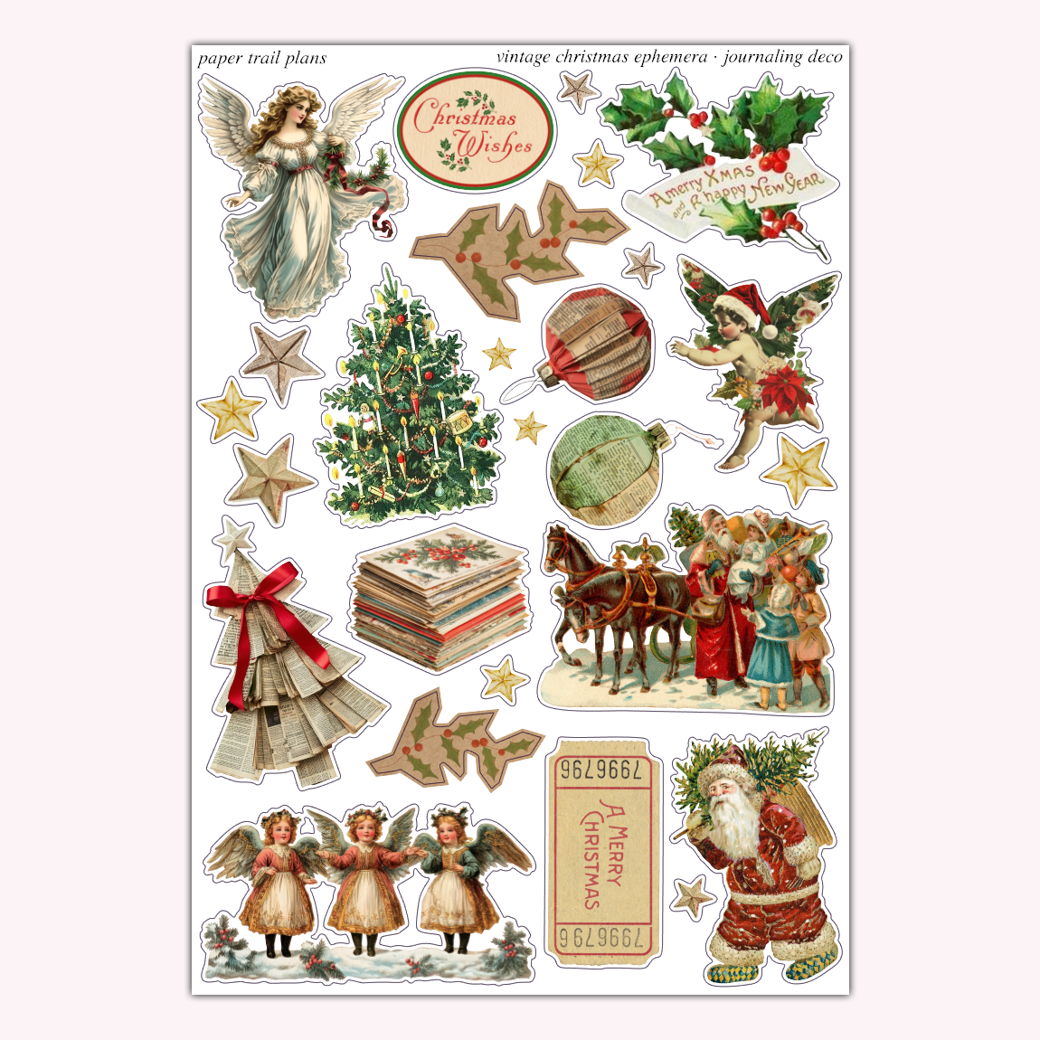 Journaling Deco - Vintage Christmas Ephemera
