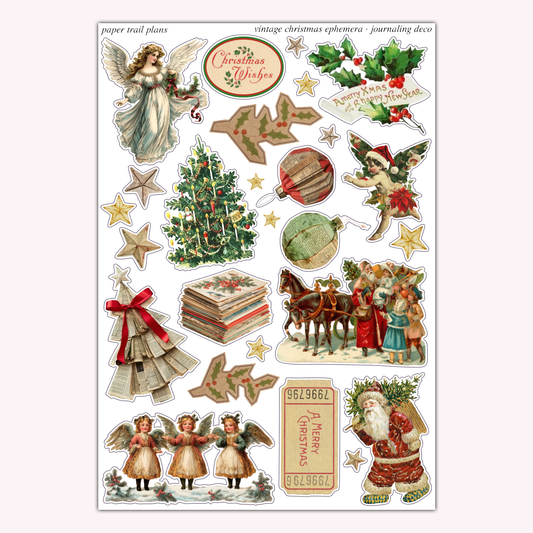 Journaling Deco - Vintage Christmas Ephemera