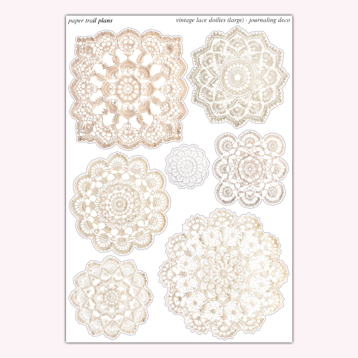 Journaling Deco - Vintage Lace Doilies (Large)