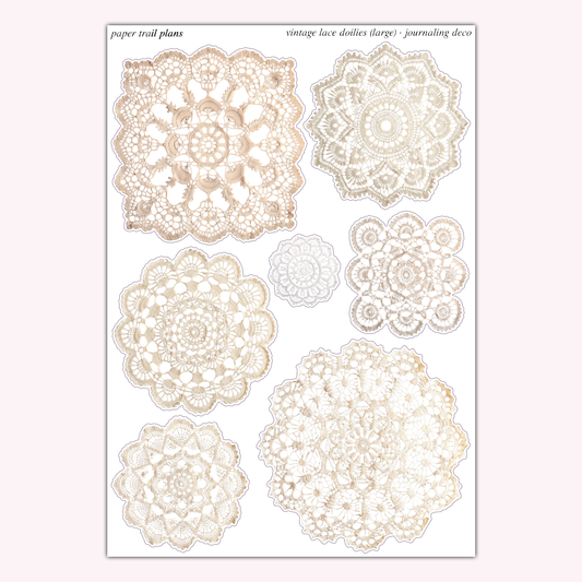 Journaling Deco - Vintage Lace Doilies (Large)