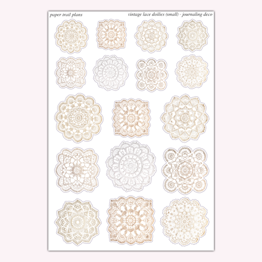Journaling Deco - Vintage Lace Doilies (Small)