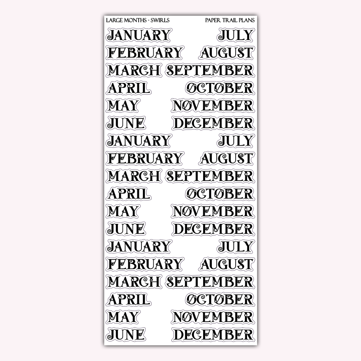 Large Months - Swirls