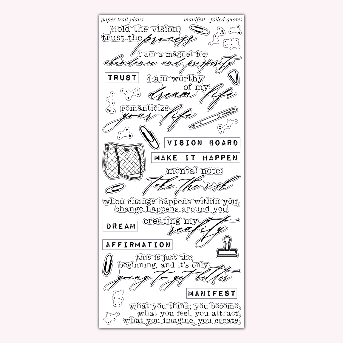 Manifest - Foiled Quotes