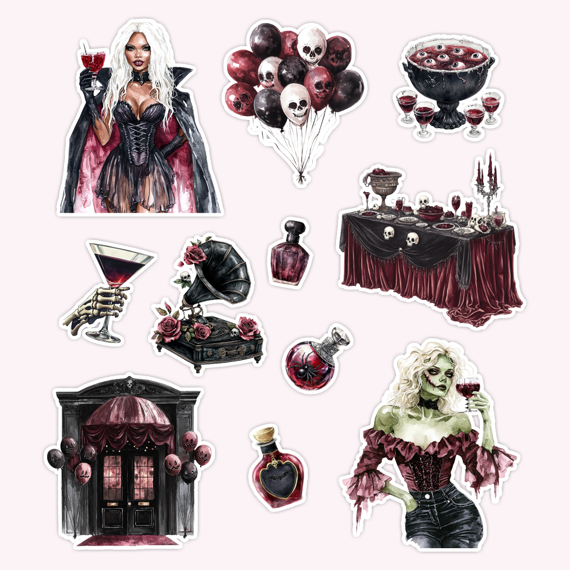 Monster Mash Die Cut Sticker Set