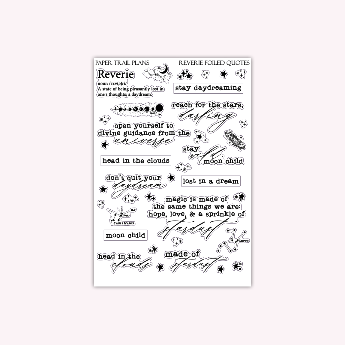 Reverie Foiled Quotes