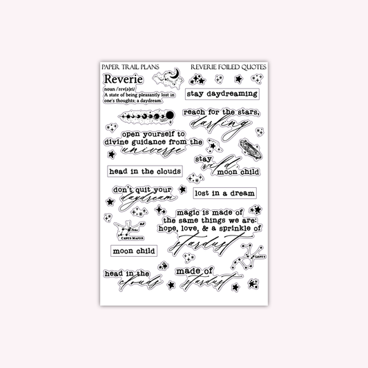 Reverie Foiled Quotes