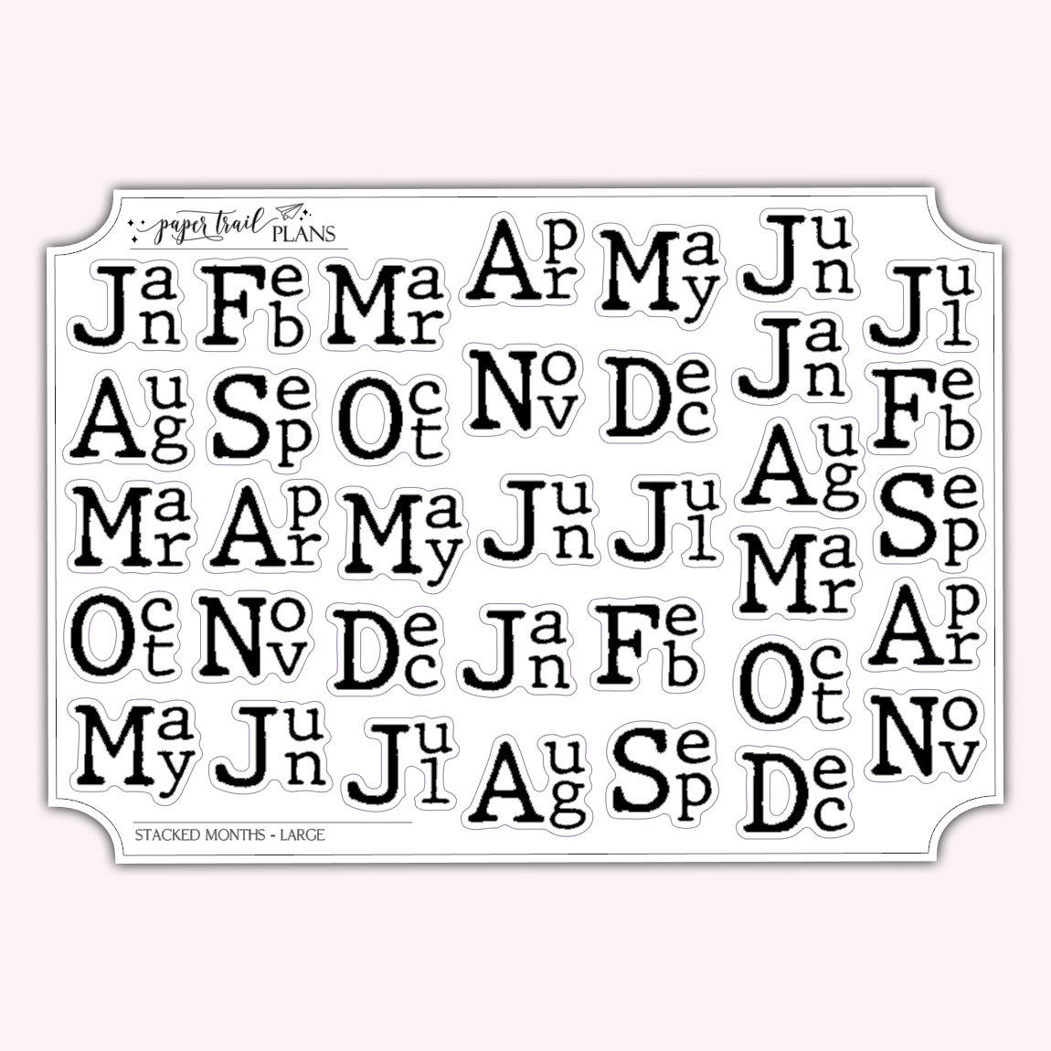 Stacked Months - Large