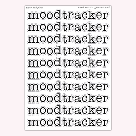 Typewriter Labels - Mood Tracker