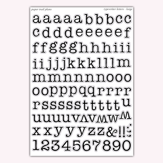 Typewriter Letters - Large