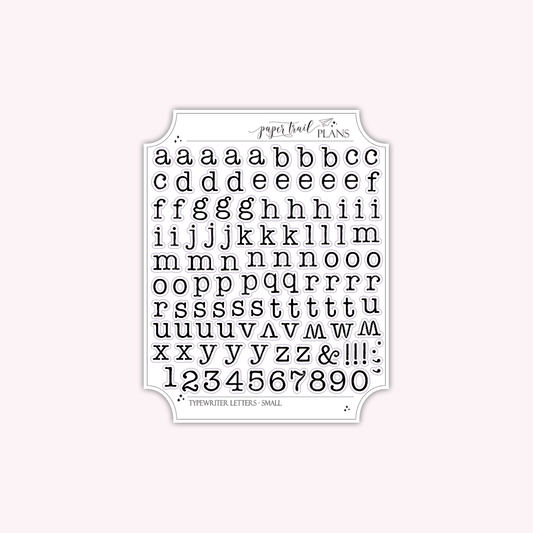 Typewriter Letters - Small