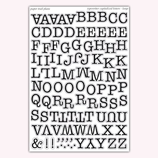 Typewriter Capital Letters - Large