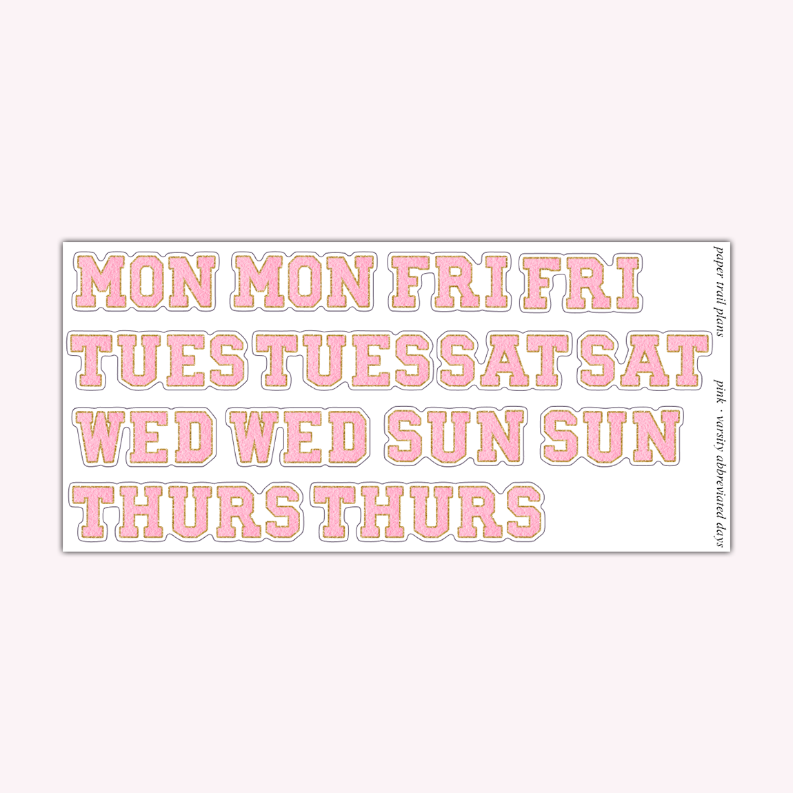 Varsity Abbreviated Days