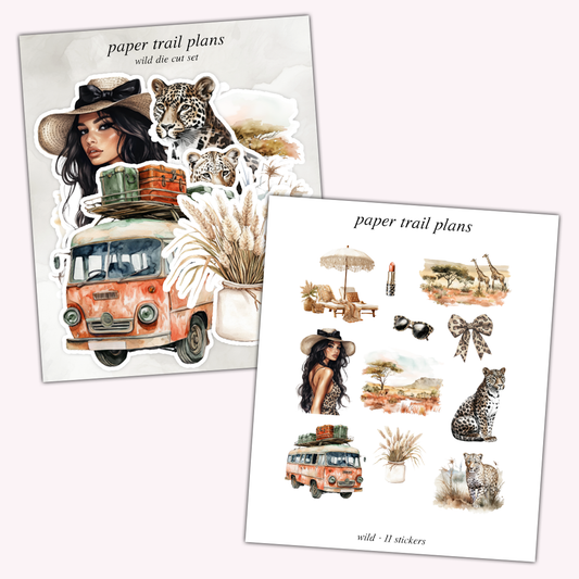 Wild Die Cut Sticker Set