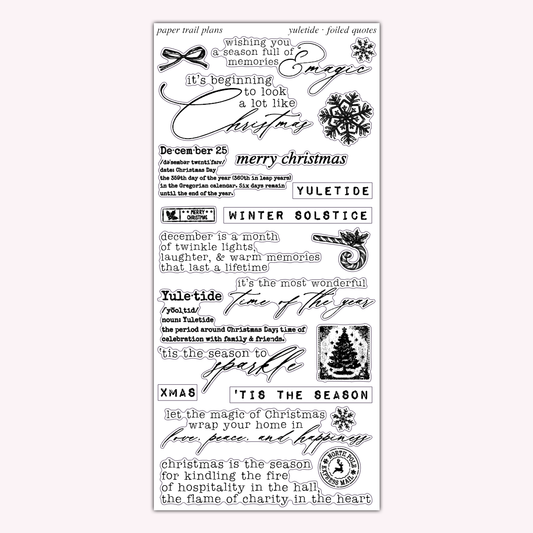 Yuletide - Foiled Quotes