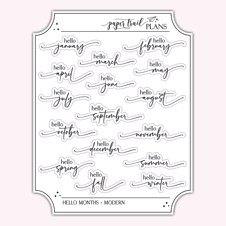 Hello Months - Modern