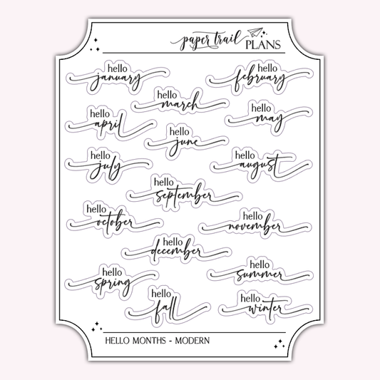 Hello Months - Modern