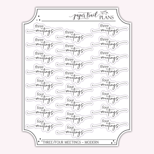 Meetings - Three/Four - Modern