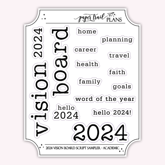 2024 Vision Board Script Sampler - Academic