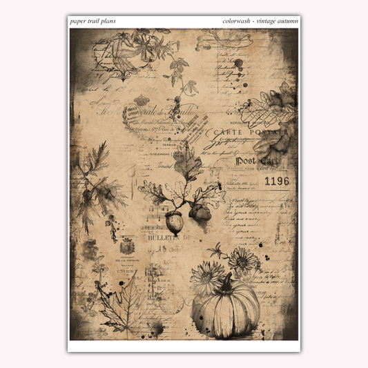 Full Sheet Colorwash - Vintage Autumn