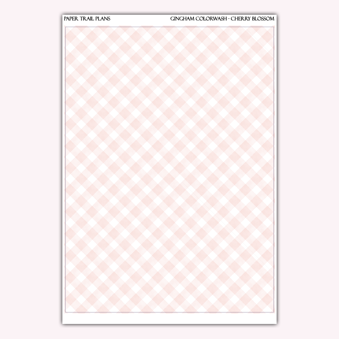 Full Sheet Gingham Colorwashes *NEW WASHI PAPER OPTION!*