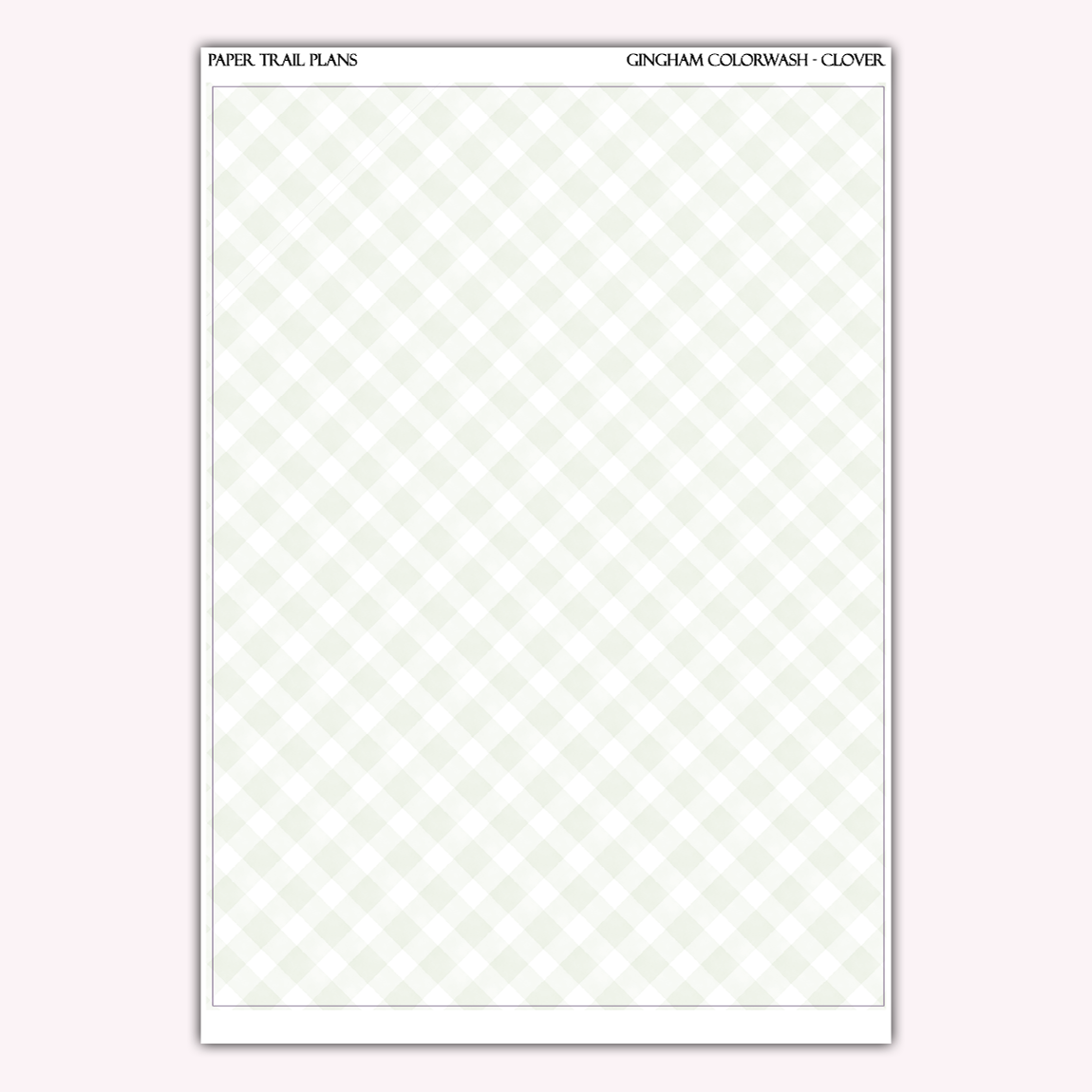 Full Sheet Gingham Colorwashes *NEW WASHI PAPER OPTION!*